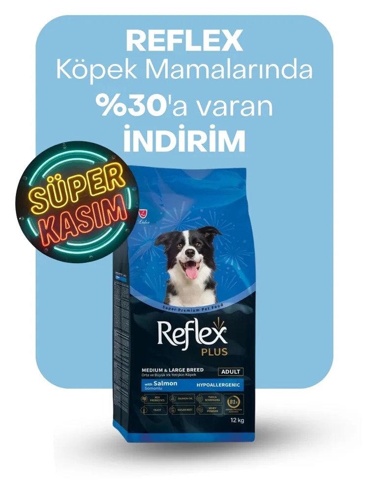 Reflex köpek mamaları %30 indirimli