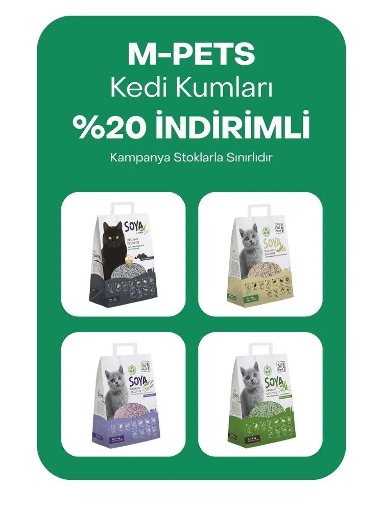 M-Pets kedi kumları %20 indirimli