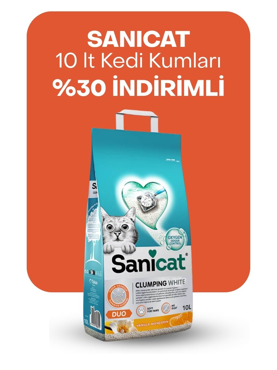 Sanicat kedi kumları %30 indirimli