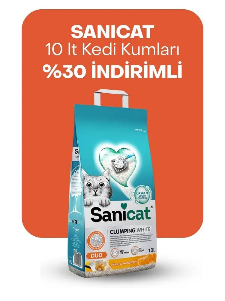 Sanicat kedi kumları %30 indirimli