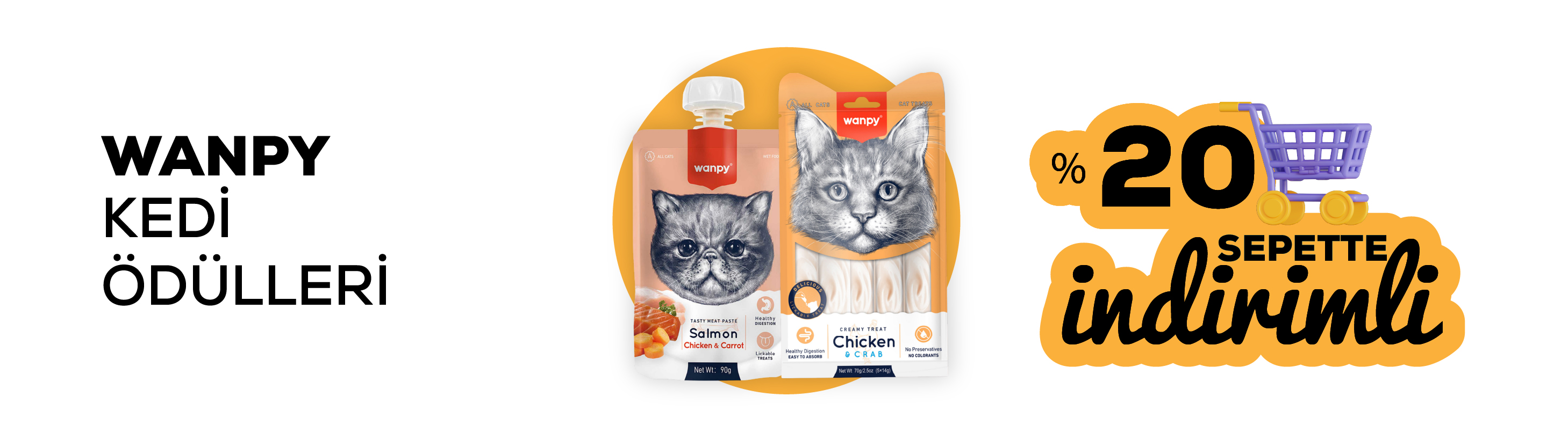 Wanpy kedi ödülleri %20 indirimli