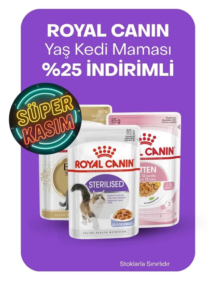 Royal Canin yaş kedi mamaları %25 indirimli