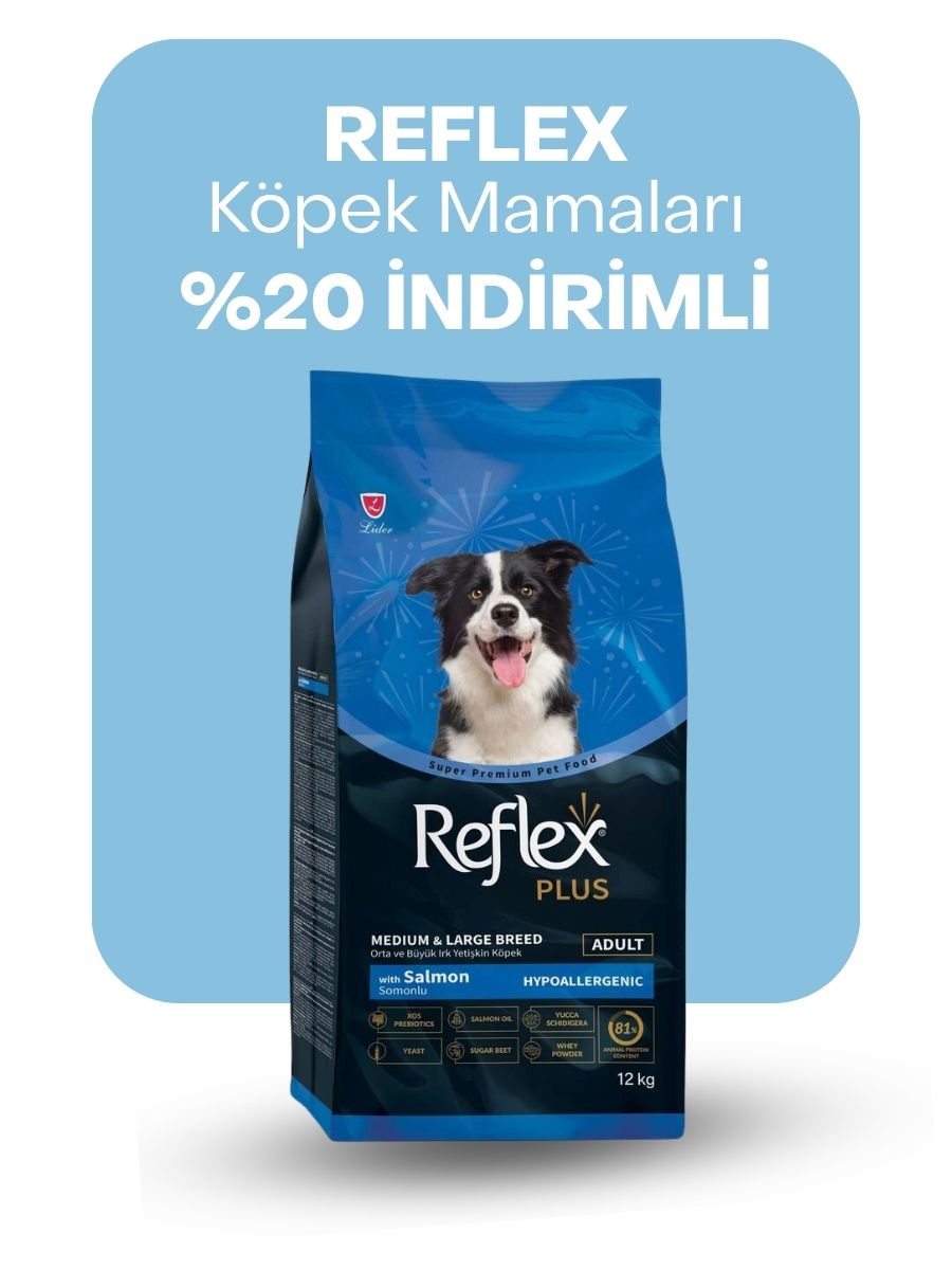 Reflex köpek mamaları %20 indirimli