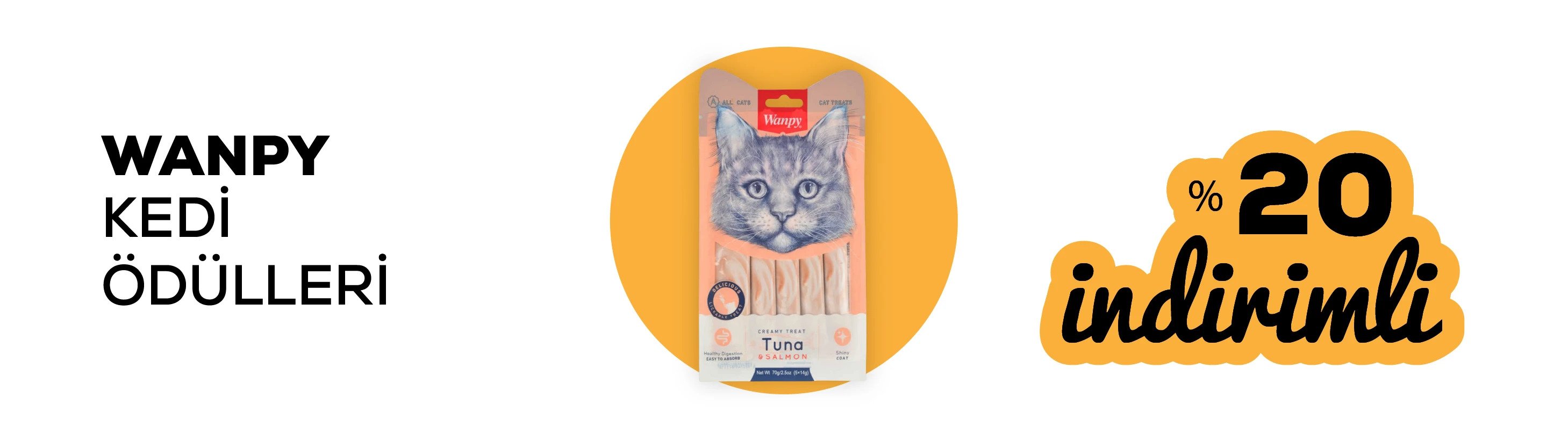 Wanpy kedi ödülleri %20 indirimli