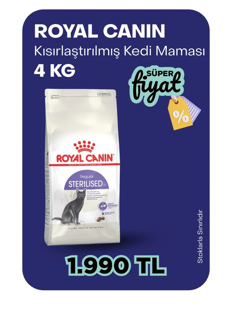 Royal Canin 4kg kısır kedi maması 1990tl