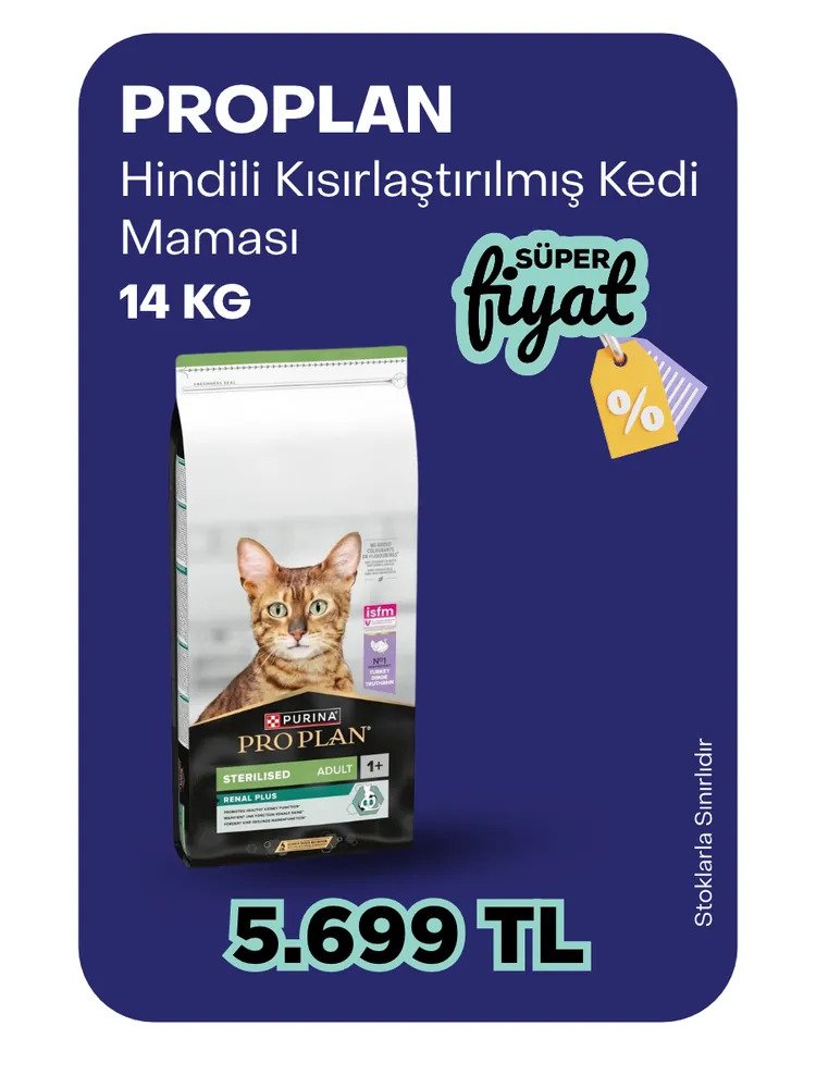 Proplan 14kg kısır kedi maması 5699tl