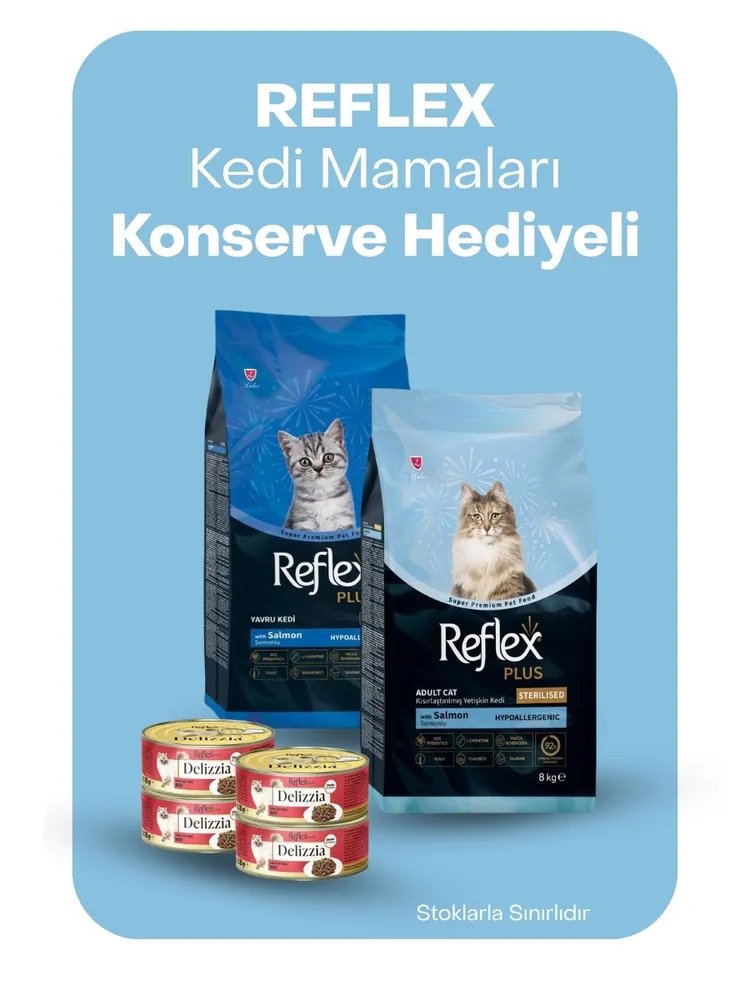 Reflex kedi mamaları konserve hediyeli