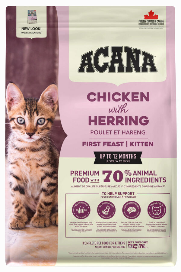 Acana First Feast Tavuk ve Balıklı Yavru Kedi Maması 1,8kg