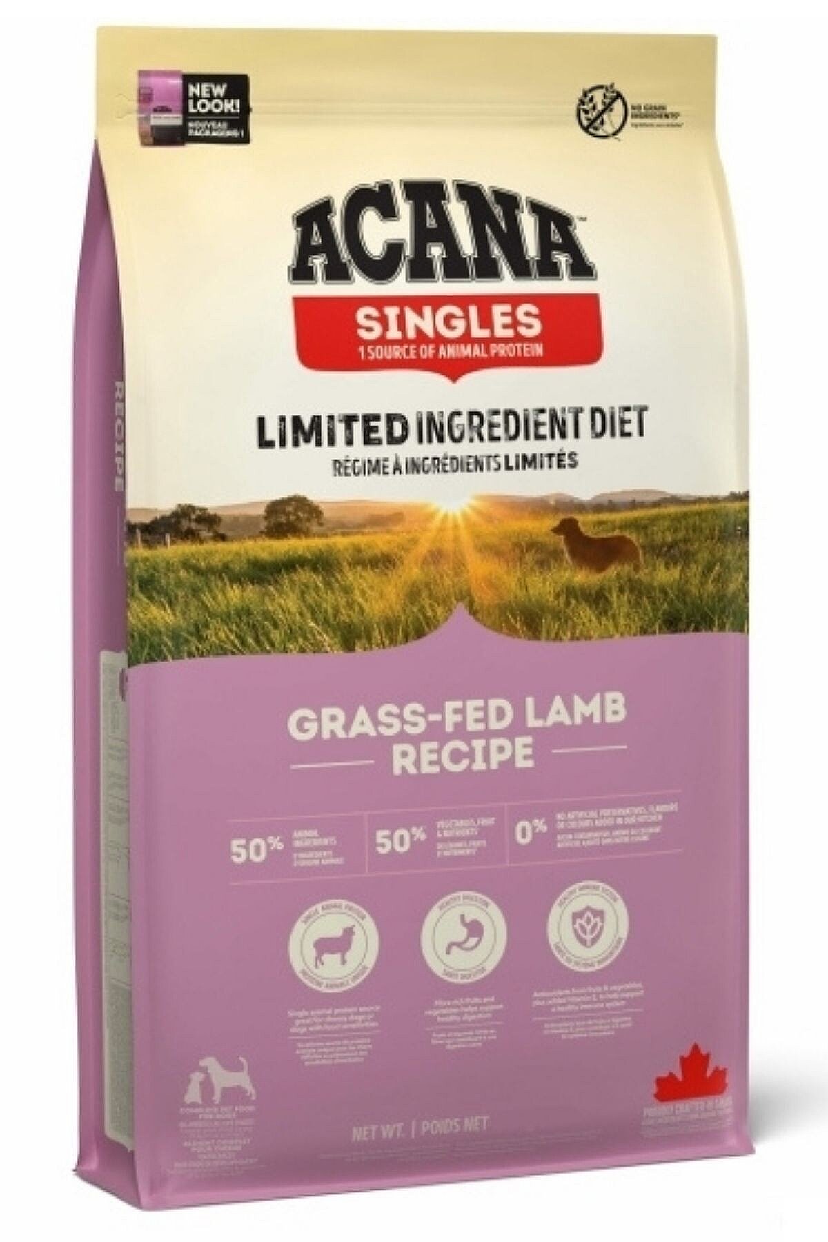 Acana Grass Fed Lamb Tahılsız Kuzu Etli ve Elmalı Yetişkin Köpek Maması 17kg