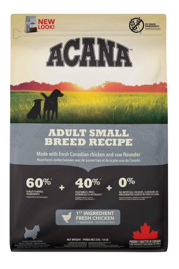 Acana Adult Small Breed Tahılsız Tavuk ve Balıklı Küçük Irk Yetişkin Köpek Maması 2kg