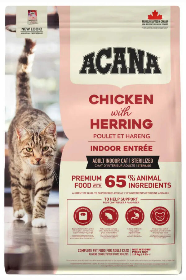 Acana Indoor Entree Tavuk ve Hindi Etli Kısırlaştırılmış Kedi Maması 1,8kg