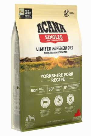 ACANA - Acana Singles Yorkshire Pork Tahılsız Domuz Etli Yetişkin Köpek Maması 2kg