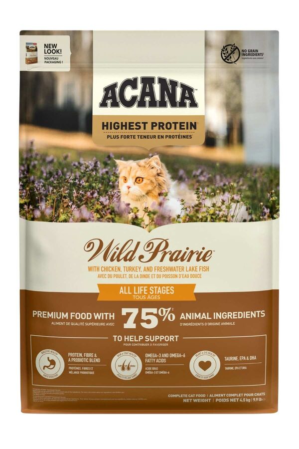 Acana Wild Prairie Tahılsız Tavuklu ve Balıklı Kedi Maması 4,5kg