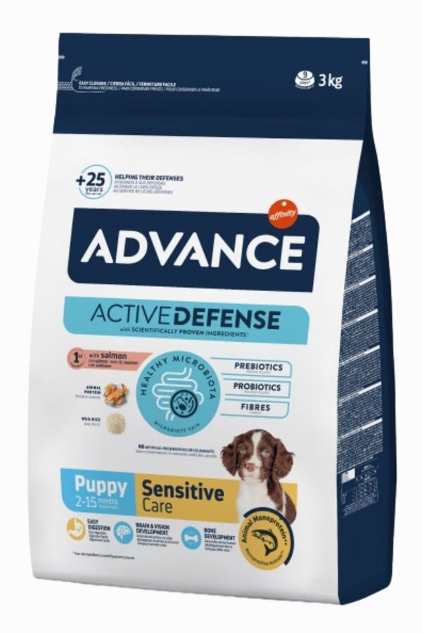 Advance Puppy Sensitive Somonlu Yavru Köpek Maması 3kg - 1