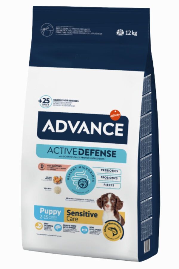 Advance Puppy Sensitive Somonlu Yavru Köpek Maması 12kg - 1