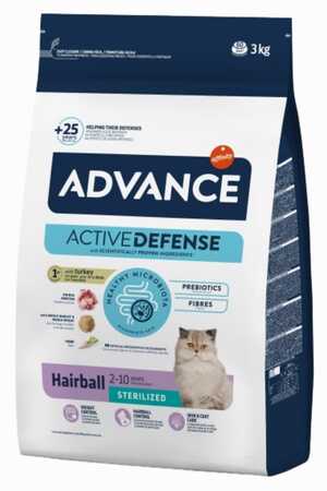 ADVANCE - Advance Hairball Hindili Kısırlaştırılmış Kedi Maması 3kg