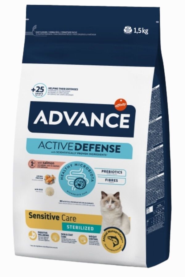 Advance Sensitive Somonlu Kısırlaştırılmış Kedi Maması 1,5kg Advance Sensitive Somonlu Kısırlaştırılmış Kedi Maması 1,5kg