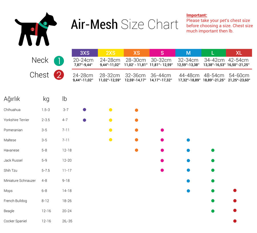 Tailpetz Air Mesh Harness Siyah Köpek Göğüs Tasması XL