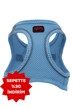 Tailpetz Air Mesh Harness Mavi Köpek Göğüs Tasması XL - Thumbnail