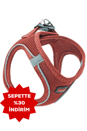 Tailpetz Air-Mesh Harness Claret Köpek Göğüs Tasması S - Thumbnail