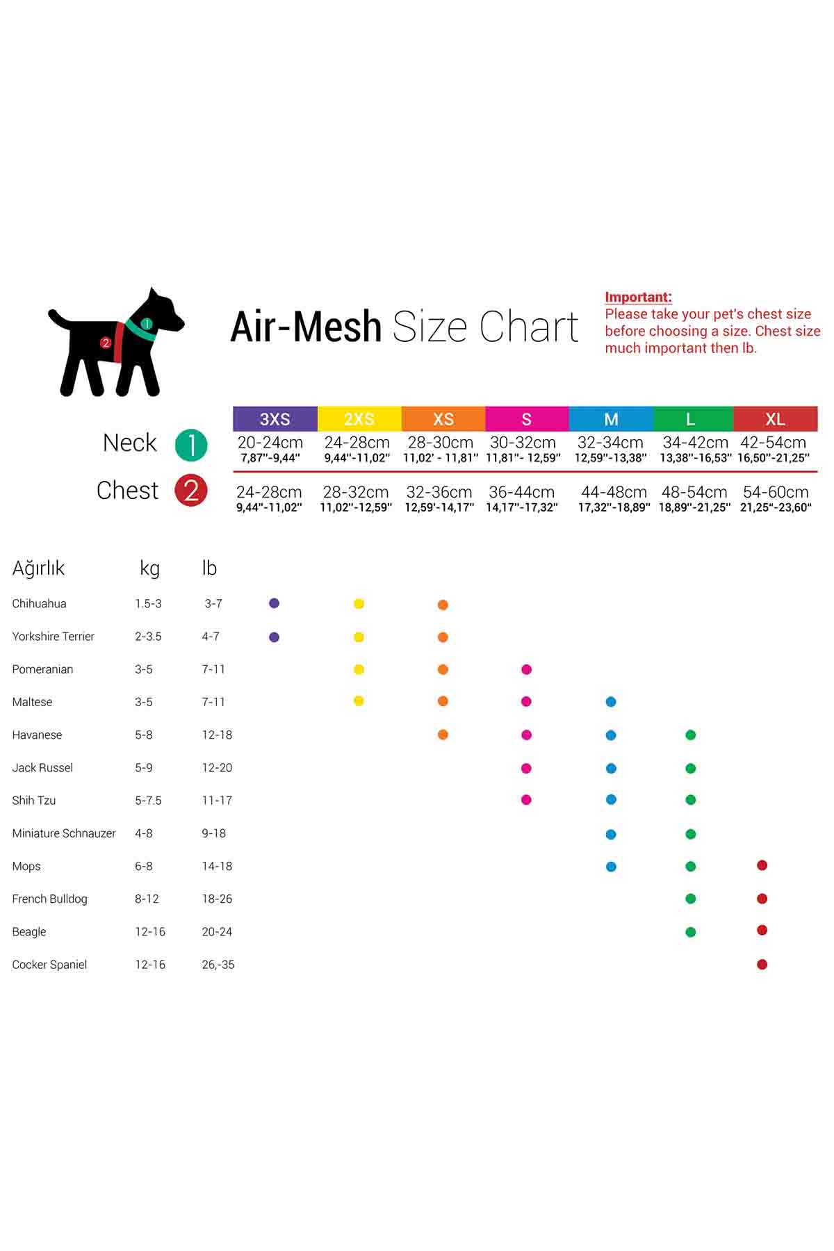 Tailpetz Air Mesh Harness Leopar Köpek Göğüs Tasması 3XS