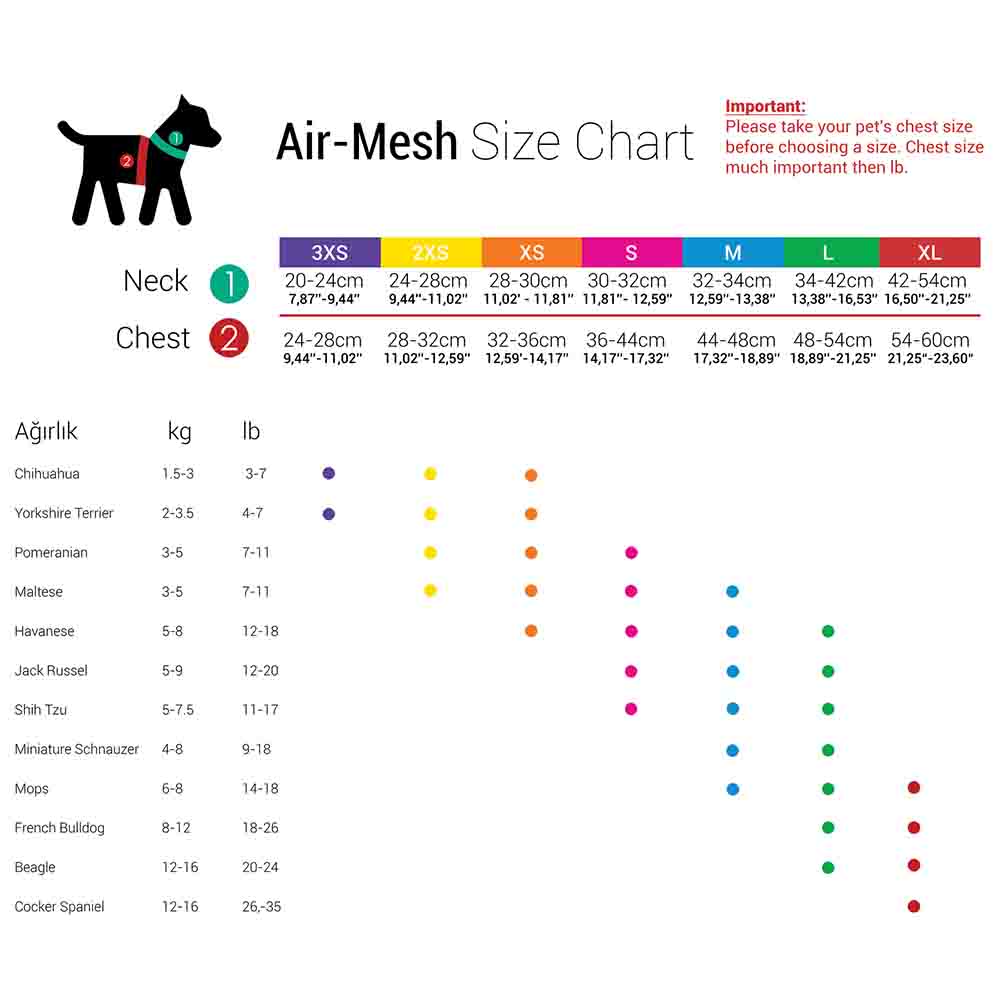 Tailpetz Air Mesh Harness Leopar Köpek Göğüs Tasması XL