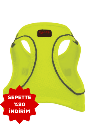 TAILPETZ - Tailpetz Air Mesh Harness Neon Lime Köpek Göğüs Tasması XL