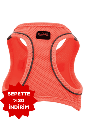 TAILPETZ - Tailpetz Air Mesh Harness Neon Pembe Köpek Göğüs Tasması L