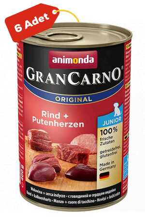 ANIMONDA - Animonda GranCarno Biftek ve Hindi Etli Yavru Köpek Konservesi 6x400gr 6lı ANIMONDA - Animonda GranCarno Biftek ve Hindi Etli Yavru Köpek Konservesi 6x400gr 6lı