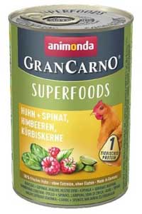 ANIMONDA - Animonda Gran Carno Superfoods Tavuk Ispanak Ahududu Köpek Konservesi 400gr ANIMONDA - Animonda Gran Carno Superfoods Tavuk Ispanak Ahududu Köpek Konservesi 400gr