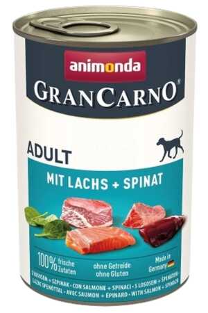 ANIMONDA - Animonda Gran Carno Adult Somonlu ve Ispanaklı Yetişkin Köpek Konservesi 400gr