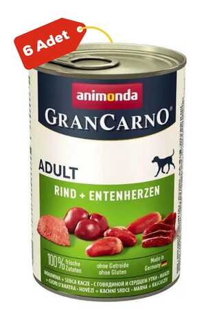 ANIMONDA - Animonda GranCarno Sığır Etli ve Ördekli Yetişkin Köpek Konservesi 6x400gr 6lı ANIMONDA - Animonda GranCarno Sığır Etli ve Ördekli Yetişkin Köpek Konservesi 6x400gr 6lı