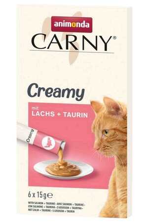 ANIMONDA - Animonda Snack Carny Somonlu ve Taurinli Kedi Kreması 6x15gr ANIMONDA - Animonda Snack Carny Somonlu ve Taurinli Kedi Kreması 6x15gr