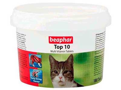BEAPHAR - Beaphar Top 10 Kediler İçin MultiVitamin Tablet 180 Adet BEAPHAR - Beaphar Top 10 Kediler İçin MultiVitamin Tablet 180 Adet