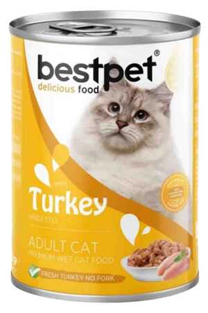 BESTPET - BestPet Hindi Etli Yetişkin Kedi Konservesi 400gr BESTPET - BestPet Hindi Etli Yetişkin Kedi Konservesi 400gr