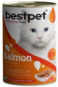 BESTPET - BestPet Somonlu Kısırlaştırılmış Kedi Konservesi 400gr BESTPET - BestPet Somonlu Kısırlaştırılmış Kedi Konservesi 400gr