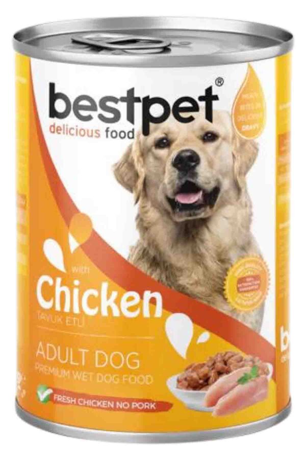 BestPet Sos İçinde Parça Tavuk Etli Yetişkin Köpek Konservesi 400gr