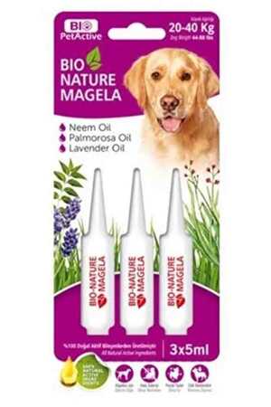 BIO PETACTIVE - Bio PetActive Bio Nature Köpek Tüy ve Deri Bakım Damlası 5ml-20-40kg-Mor