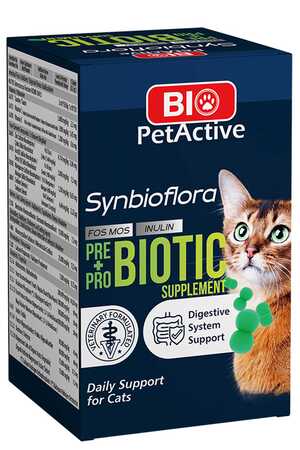 BIO PETACTIVE - Bio PetActive Synbioflora Probiyotik Kedi Tableti 30gr