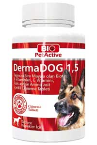 BIO PETACTIVE - Bio PetActive DermaDog Büyük Köpekler İçin Deri ve Tüy Sağlığı Destekleyici Tableti 100 Adet BIO PETACTIVE - Bio PetActive DermaDog Büyük Köpekler İçin Deri ve Tüy Sağlığı Destekleyici Tableti 100 Adet