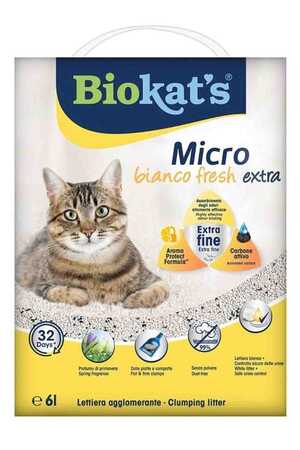 BIOKATS - Biokats Micro Bianco Fresh Extra Topaklanan Aktif Karbonlu Bentonit Kedi Kumu 6lt BIOKATS - Biokats Micro Bianco Fresh Extra Topaklanan Aktif Karbonlu Bentonit Kedi Kumu 6lt
