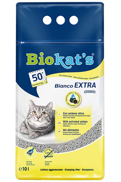 Biokats Bianco Extra Aktif Karbonlu Kedi Kumu 10lt