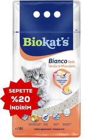 Biokats Bianco Fresh Topaklanan Mandalina ve Vanilya Aromalı Kedi Kumu 10Lt - Thumbnail