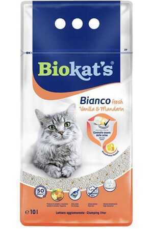 Biokats Bianco Fresh Topaklanan Mandalina ve Vanilya Aromalı Kedi Kumu 10Lt - Thumbnail