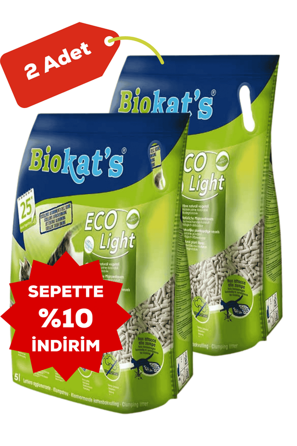 Biokats Pelet Kedi Kumu Eco Light 2x5lt
