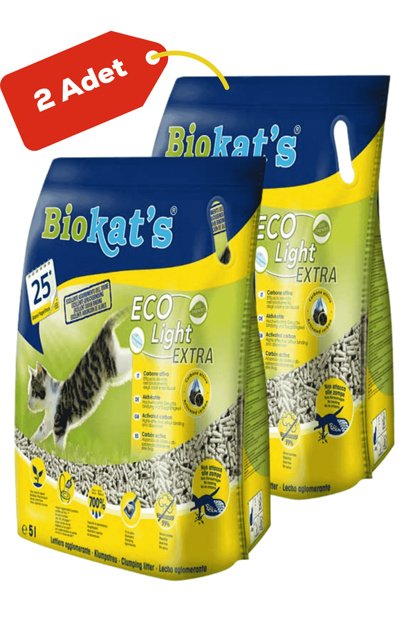 Biokats Pelet Kedi Kumu Eco Light Extra 2x5lt 