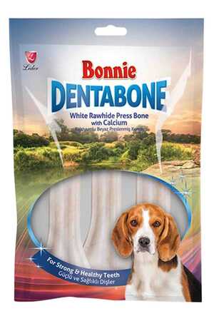 BONNIE - Bonnie Dentabone Beyaz Naturel Press Köpek Ödül Kemiği 3lü