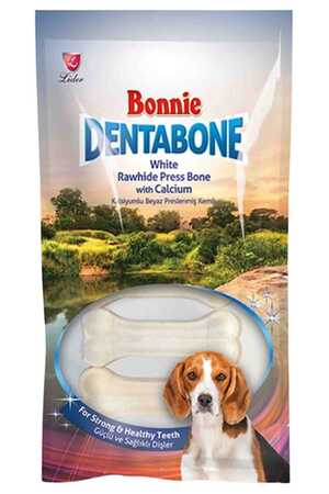 BONNIE - Bonnie Dentabone Beyaz Naturel Press Köpek Ödül Kemiği 5li