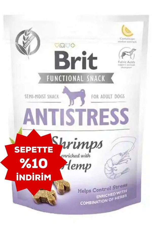 Brit Antistress Karides ve Kenevirli Köpek Ödül Maması 150gr