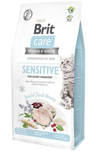 Brit Care Sensitive Hypo-Allergenic Ringa Balıklı ve Larvalı Tahılsız Yetişkin Kedi Maması 7kg - Thumbnail
